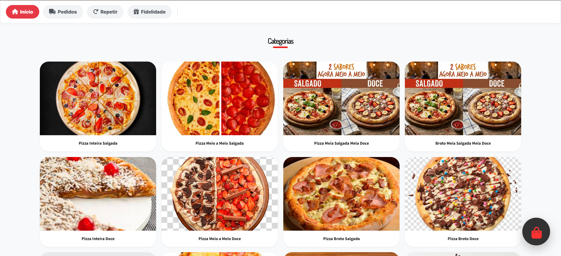 Tela dos restaurantes